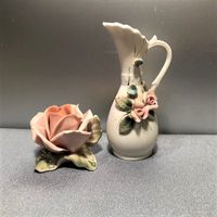 ‼️nun = 7.- Fr. ‼️ w`schöne Vase m. Rosen & Blätter verziert